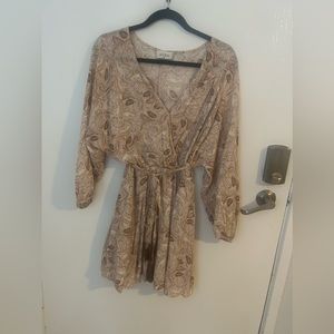 Red dress aura style tan dress size x small